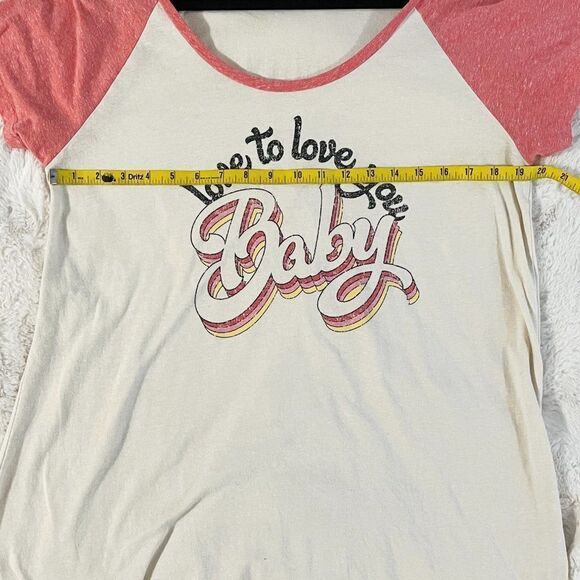 Jessica Simpson Raglan Maternity Love to Love You T-Shirt Size Large - Picture 5 of 7